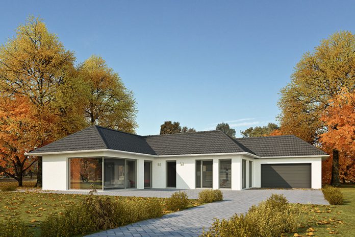 0357bt174437991 Ein Bungalow Fertighaus: Barrierefreiheit, offenes Raumkonzept und Sparsamkeit in einem.